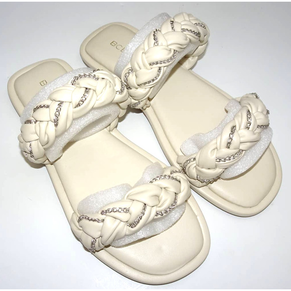 BCBGeneration Women's Fashion Flat Sandal 5 Cream - Picture 6 of 8